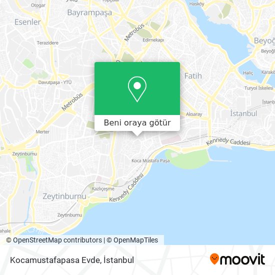 Kocamustafapasa Evde harita