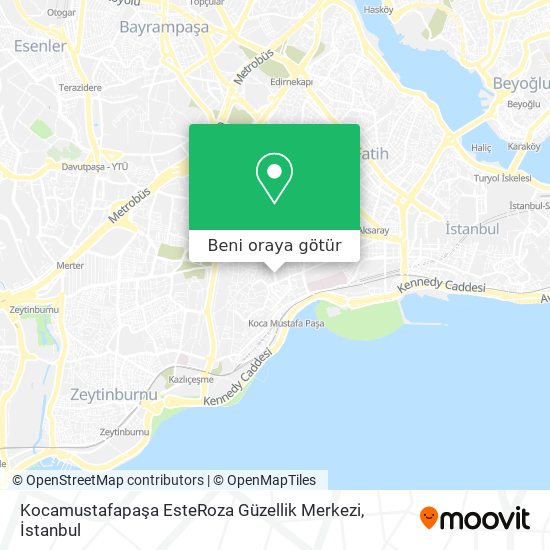 Kocamustafapaşa EsteRoza Güzellik Merkezi harita