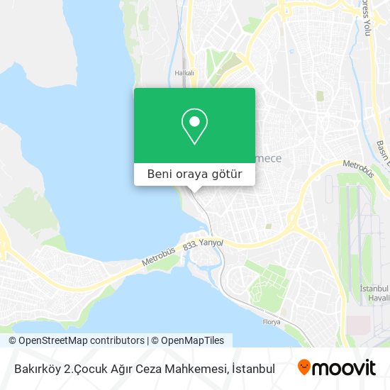 Bakırköy 2.Çocuk Ağır Ceza Mahkemesi harita