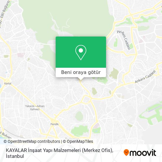 KAYALAR İnşaat Yapı Malzemeleri (Merkez Ofis) harita