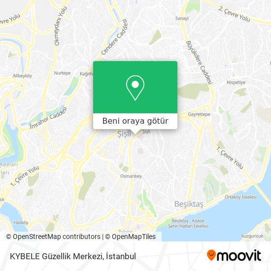 KYBELE Güzellik Merkezi harita