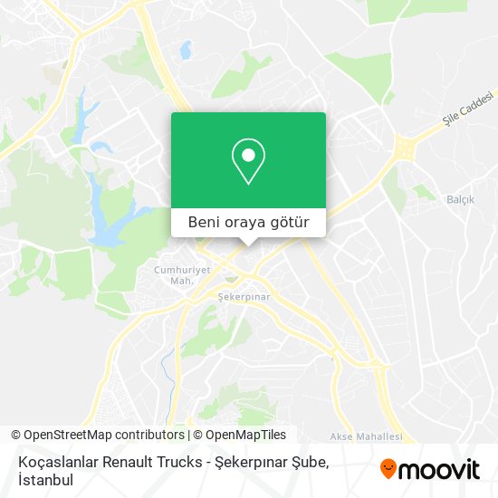 Koçaslanlar Renault Trucks - Şekerpınar Şube harita