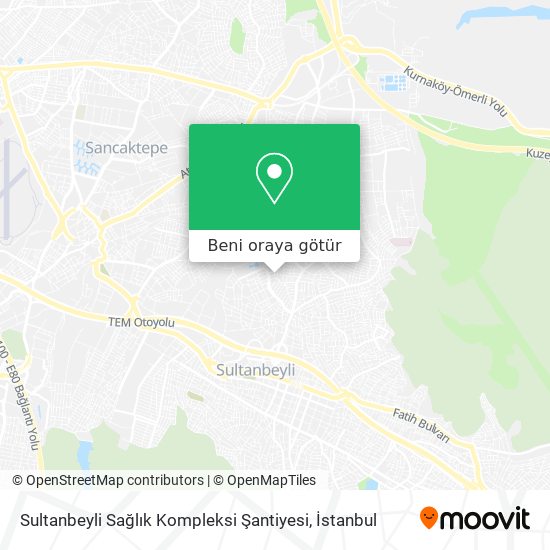 Sultanbeyli Sağlık Kompleksi Şantiyesi harita