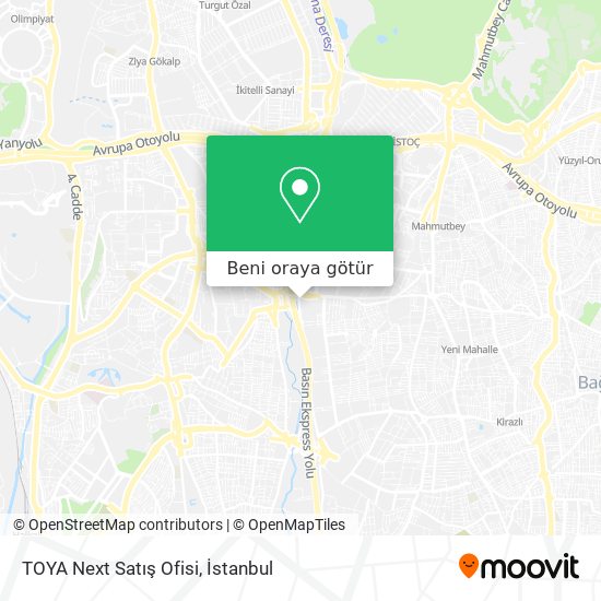 TOYA Next Satış Ofisi harita