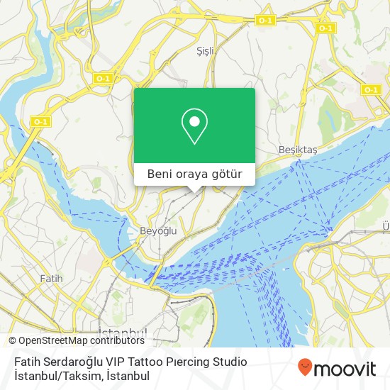 Fatih Serdaroğlu VIP Tattoo Pıercing Studio İstanbul / Taksim harita