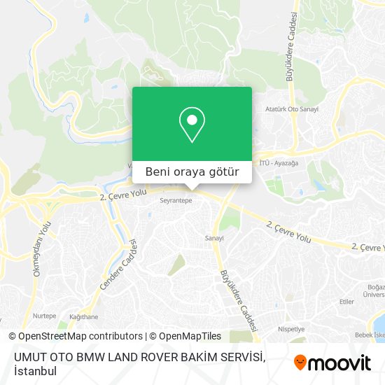 UMUT OTO BMW LAND ROVER BAKİM SERVİSİ harita