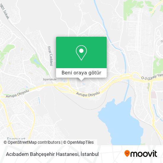 Acıbadem Bahçeşehir Hastanesi harita