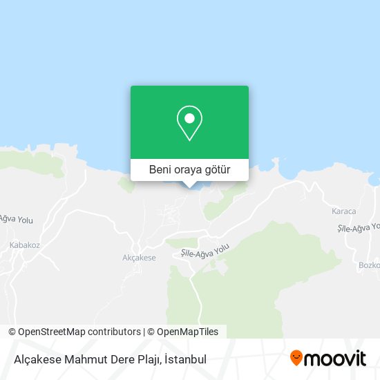 Alçakese Mahmut Dere Plajı harita