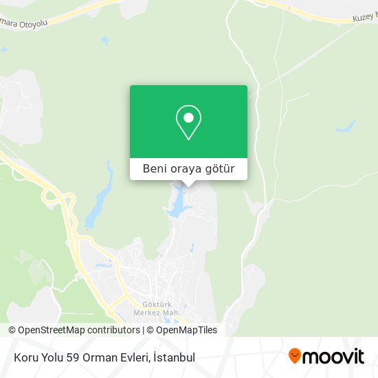 Koru Yolu 59 Orman Evleri harita
