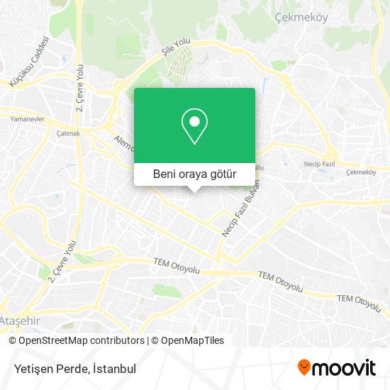 Yetişen Perde harita