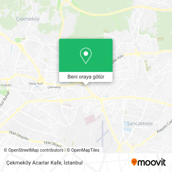 Çekmeköy Acarlar Kafe harita