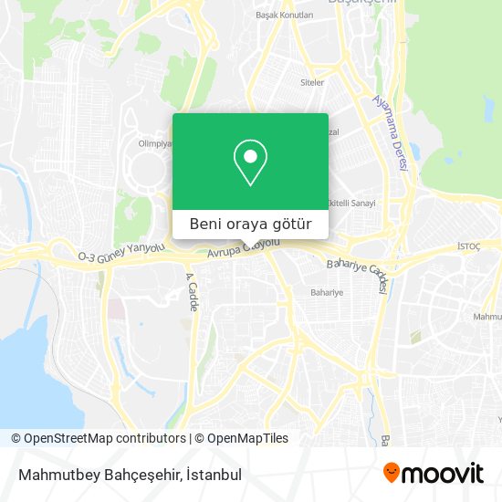 Mahmutbey Bahçeşehir harita