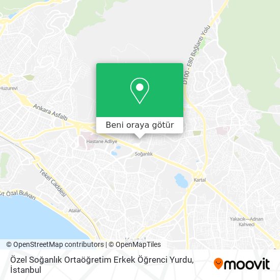 Özel Soğanlık Ortaöğretim Erkek Öğrenci Yurdu harita