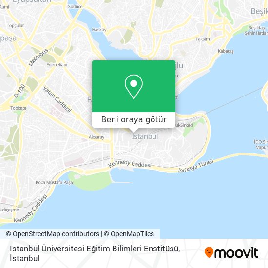 Istanbul Üniversitesi Eğitim Bilimleri Enstitüsü harita