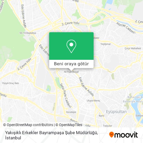 Yakışıklı Erkekler Bayrampaşa Şube Müdürlüğü harita