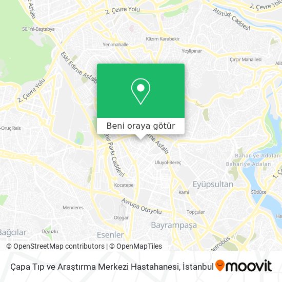 Çapa Tıp ve Araştırma Merkezi Hastahanesi harita