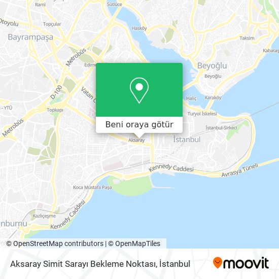 Aksaray Simit Sarayı Bekleme Noktası harita