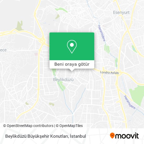 Beylikdüzü Büyükşehir Konutları harita