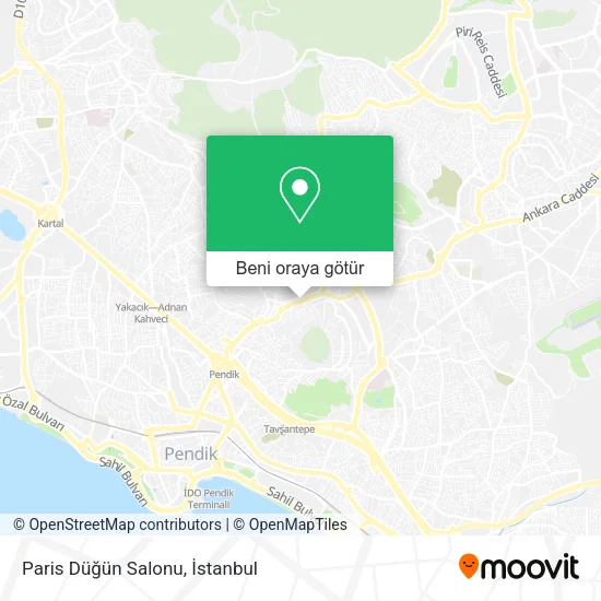 Paris Düğün Salonu harita