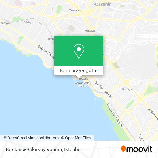 Bostancı-Bakırköy Vapuru harita