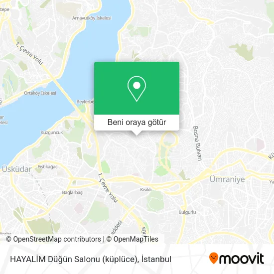 HAYALİM Düğün Salonu  (küplüce) harita