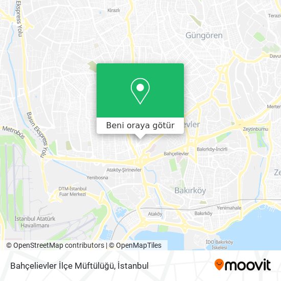 Bahçelievler İlçe Müftülüğü harita