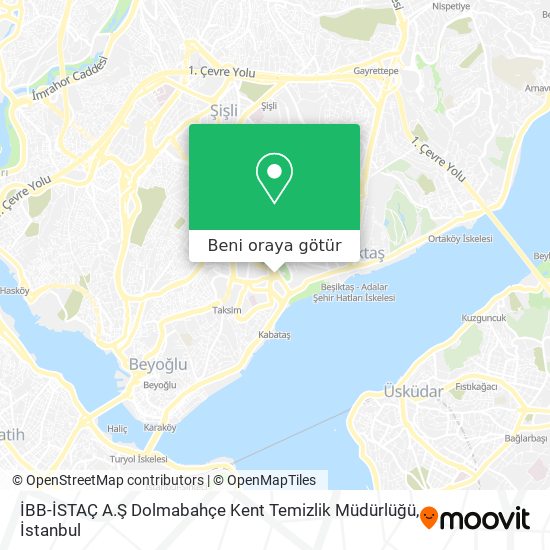 İBB-İSTAÇ A.Ş Dolmabahçe Kent Temizlik Müdürlüğü harita