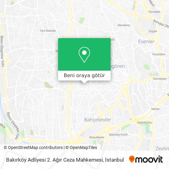 Bakırköy Adliyesi 2. Ağır Ceza Mahkemesi harita
