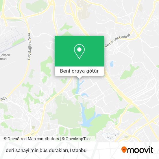 deri sanayi minibüs durakları harita