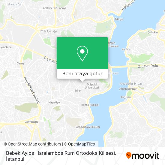 Bebek Ayios Haralambos Rum Ortodoks Kilisesi harita