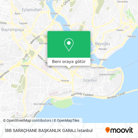 İBB SARAÇHANE BAŞKANLIK GARAJ harita