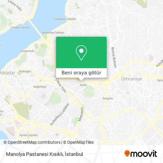 Manolya Pastanesi Kısıklı harita