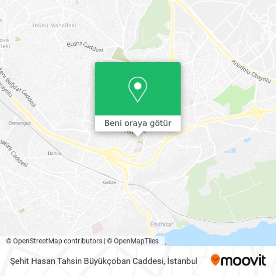 Şehit Hasan Tahsin Büyükçoban Caddesi harita