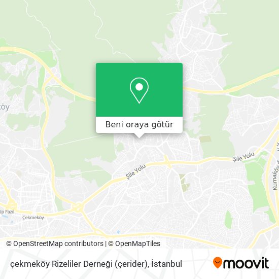 çekmeköy Rizeliler Derneği (çerider) harita