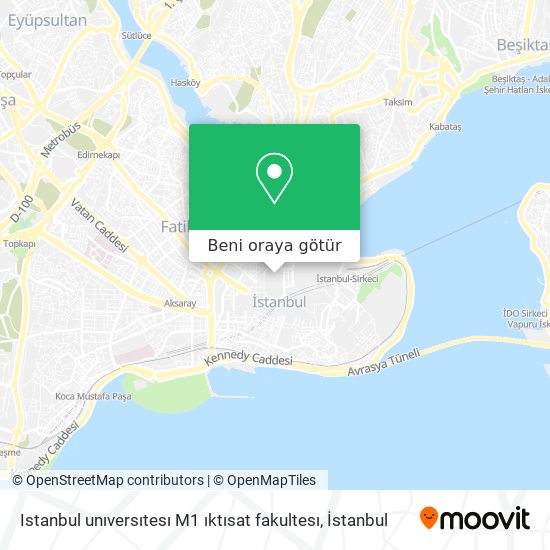 Istanbul unıversıtesı M1 ıktısat fakultesı harita