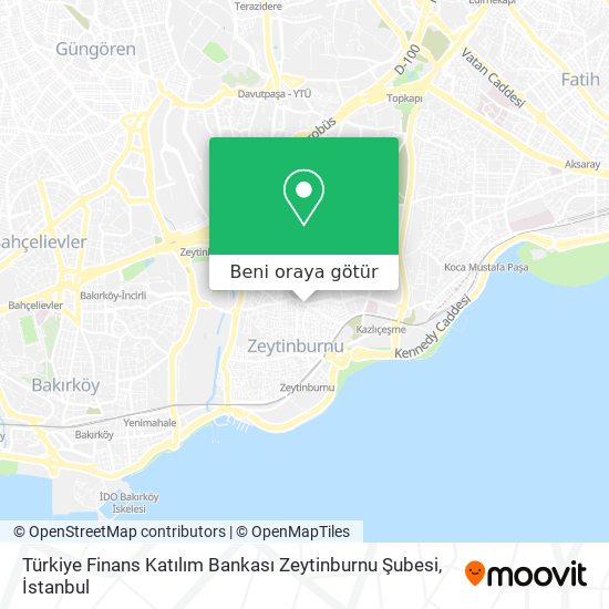 Türkiye Finans Katılım Bankası Zeytinburnu Şubesi harita