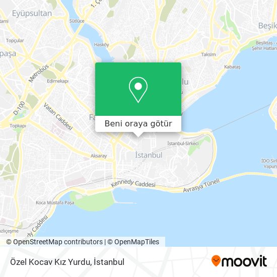 Özel Kocav Kız Yurdu harita