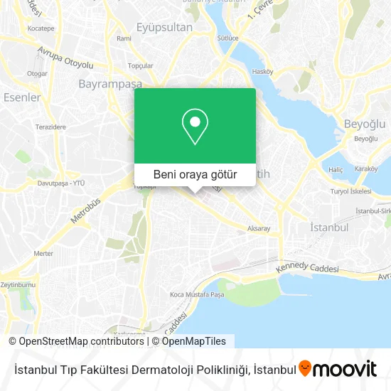 İstanbul Tıp Fakültesi Dermatoloji Polikliniği harita