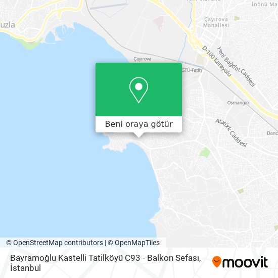 Bayramoğlu Kastelli Tatilköyü C93 - Balkon Sefası harita