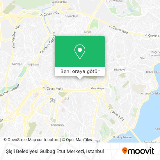 Şişli Belediyesi Gülbağ Etüt Merkezi harita