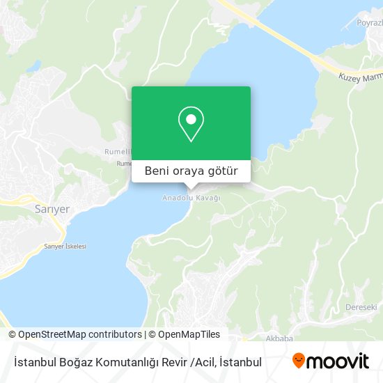 İstanbul Boğaz Komutanlığı Revir /Acil harita
