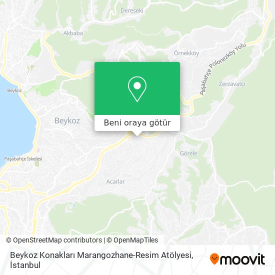 Beykoz Konakları Marangozhane-Resim Atölyesi harita