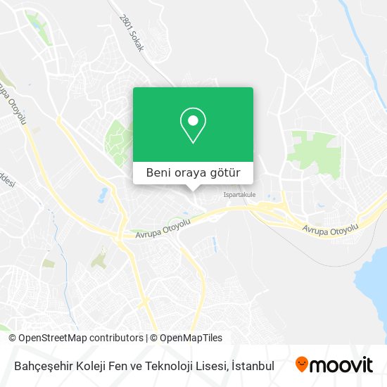 Bahçeşehir Koleji Fen ve Teknoloji Lisesi harita