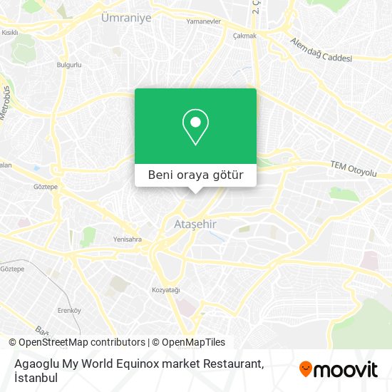 Agaoglu My World Equinox market Restaurant harita