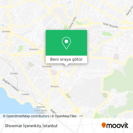 Showmar İçerenköy harita
