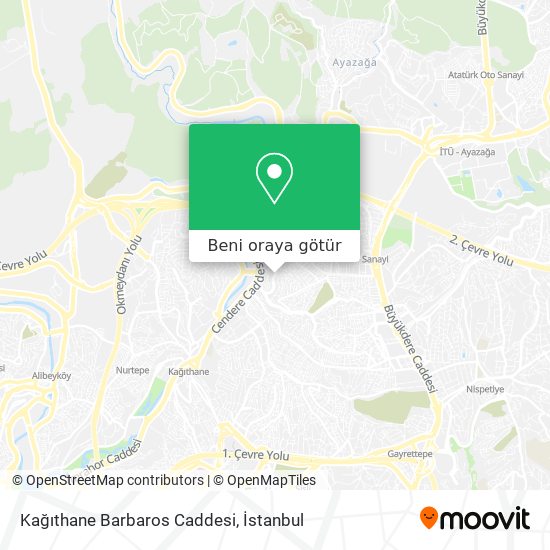 Kağıthane Barbaros Caddesi harita