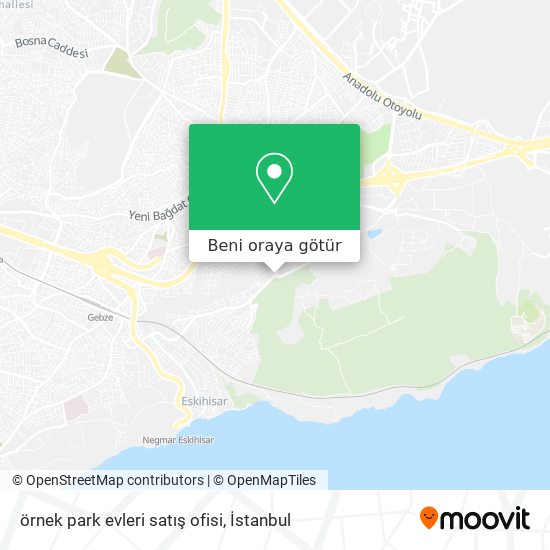 örnek park evleri satış ofisi harita