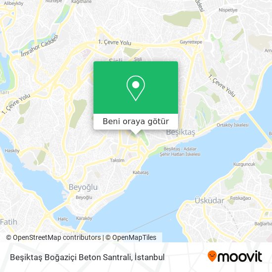 Beşiktaş Boğaziçi Beton Santrali harita