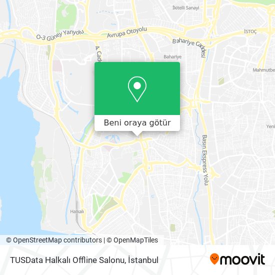 TUSData Halkalı Offline Salonu harita
