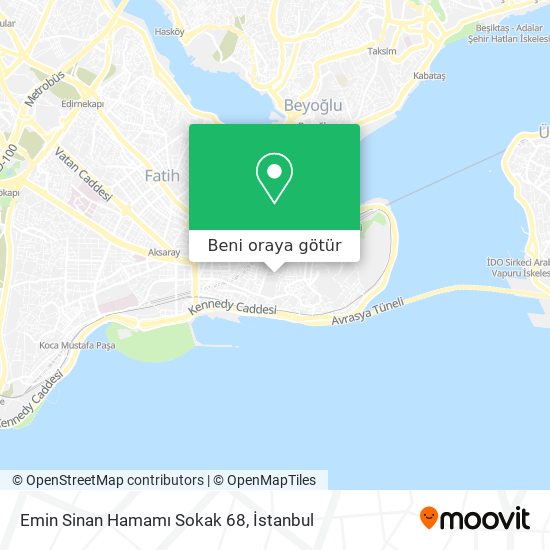 Emin Sinan Hamamı Sokak 68 harita